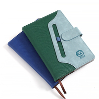 Carnet de notes A5 à sublimation, nouveau design, deux couleurs, cartel A5 en cuir PU à couverture rigide avec porte-stylo à bande élastique