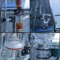 Colonne de distillation et de rectification en verre de laboratoire 1L 2L 3L 5L 10L 20L pour extraction et réaction