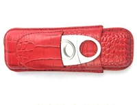 Sac de rangement en cuir Croco 2 pièces porte-cigare de voyage avec plusieurs couleurs
