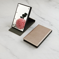 SAIYII miroir de poche Rectangle Portable de haute qualité pliant 8 lumières miroir à main en cuir Pu avec lumières LED