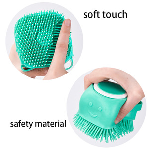 Spazzola da Doccia in <span class=keywords><strong>Silicone</strong></span> per Animali Domestici Cani e Gatti per Toelettatura Bagno e Massaggio con Dispenser di Shampoo Realizzata in Gomma - Product Image 2
