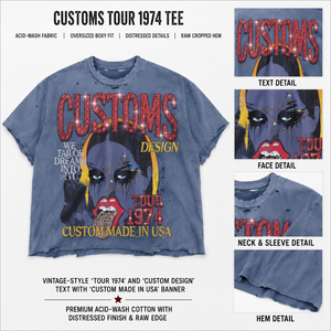 T-shirt graphique portrait en strass, effet délavé soleil, coton épais, coupe ample, style vintage usé, streetwear personnalisé pour homme - Product Image 3