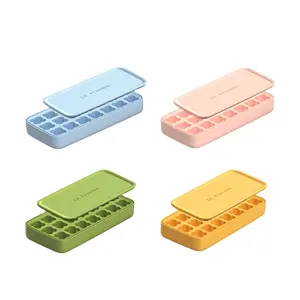 Bán Buôn 4 Màu Sắc 21 Khoang Bốn Lá Clover Silicone Ice Khuôn Khay Với Nắp