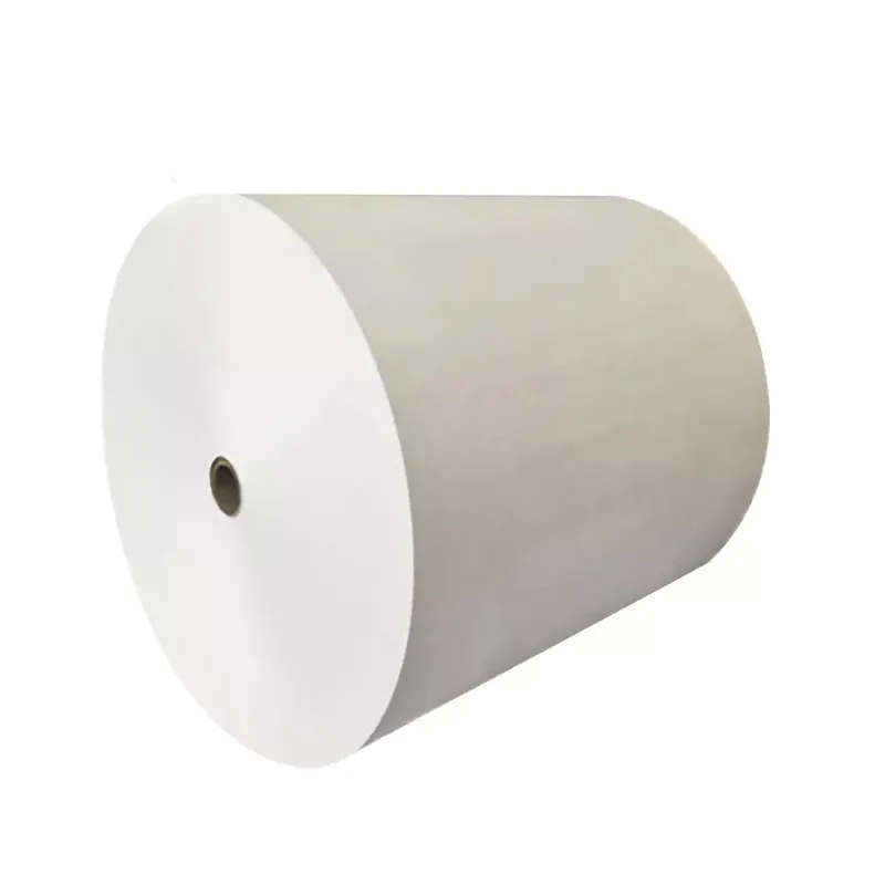 Rollo de papel Offset Blanco de 80gsm/papel offset sin madera ancho de 750mm papel de impresión offset sin madera sin recubrimiento