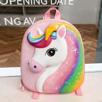 Sac à dos imperméable en EVA pour enfants, licorne 3D, en Polyester, léger, respirant, sacs de voyage scolaires pour enfants, fermeture éclair de grande capacité