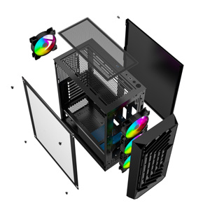 电脑OEM电脑机箱海关透明侧板全塔ATX电脑机箱游戏 - Product Image 2