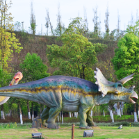 Modèle de dinosaure animatronique réaliste et animé pour parc d'attractions