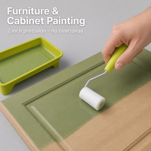 Kit de rouleaux à <span class=keywords><strong>peinture</strong></span> en mousse de haute qualité de 2 pouces <span class=keywords><strong>avec</strong></span> 4 manchons de rechange, texture diamant, bac à <span class=keywords><strong>peinture</strong></span>, pour rénovation domestique et <span class=keywords><strong>peinture</strong></span> DIY - Product Image 6