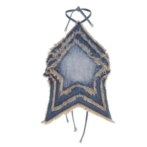 Nuevo <span class=keywords><strong>Mono</strong></span> Corto <span class=keywords><strong>Vaquero</strong></span> Casual con Parches, Sin Mangas, para Mujer - Product Image 4