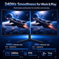 Fabrieksdirect 49 inch gebogen 240Hz 1ms IPS DQHD desktop scherm monitor gebogen trading gaming monitor voor OEM ODM projecten