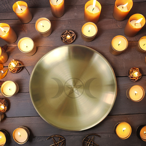 Ciondolo di meditazione rituale pendolo in metallo pentagramma 14 cm Vintage per la stregoneria tarocchi per le vacanze di natale - Product Image 5