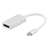 Kabel Konverter Adaptor Video USB 3.1 Tipe-C Jantan ke DP Betina 8K 60Hz, Cangkang Aluminium, Selubung PVC untuk Monitor Laptop