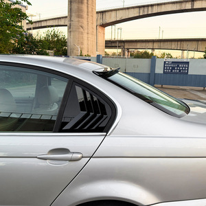 <b>Car</b> <b>Decals</b> Rear <b>Window</b> Triangular Louvered Carbon Fiber Texture Adhesive For Bmw 3 Series E46 1998-2005 - Product Image 2