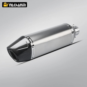 Nlkhanm Universel 51mm SC Acier inoxydable Fibre de carbone Échappement de moto Neuf 480mm Remplacement du <span class=keywords><strong>silencieux</strong></span> R6 <span class=keywords><strong>MT09</strong></span> Ninja GSX CB - Product Image 3