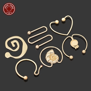 Connecteur de bikini, quincaillerie de maillot de bain, boucle de forme irrégulière, coquille personnalisée pour femme, conque métallique, boucles décoratives en métal pour manteaux - Product Image 4