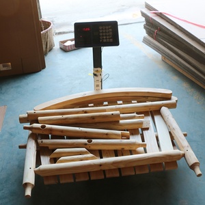 Chaise à bascule double en bois de style journal pour jardin extérieur <span class=keywords><strong>et</strong></span> terrasse - Product Image 4