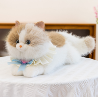 Sac à dos en peluche chat réaliste, jouet en peluche personnalisé, cadeau mignon pour fille
