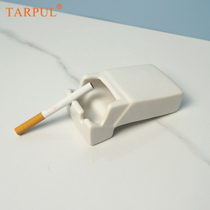 Tarpul Portable White Ashtray Custom Logo Hotel Ash Tray Ashtray Cigar Ashtray