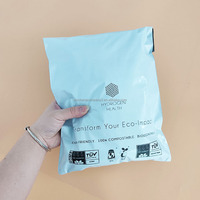 Enveloppe matelassée écologique en gros pour l'emballage de perruques et de chaussettes, durable pour les envois postaux en polyéthylène avec impression, PRIX BAS EXW