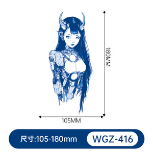 Pegatina de Tatuaje Semipermanente de Anime Personalizada, Papel Impermeable para Arte Corporal en Brazos, Duración de 15 Días - Product Image 3