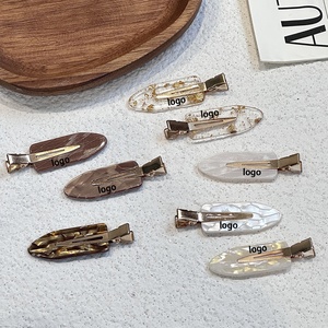 DD Custom LOGO Side <strong>Hair</strong> <strong>Clips</strong> 6cm Creaseless <strong>Hair</strong> <strong>Clips</strong> Duckbill Barrette for Skin Care Makeup Acetate <strong>Hair</strong> <strong>Clip</strong> No Bend - Product Image 2