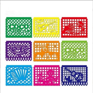 Bandera Decorativa de México para Fiestas, Pancarta de <span class=keywords><strong>Coco</strong></span>, 42.5*330 cm, Fieltro, Decoración Floral, Día de Muertos, Guirnalda de Carnaval - Product Image 4