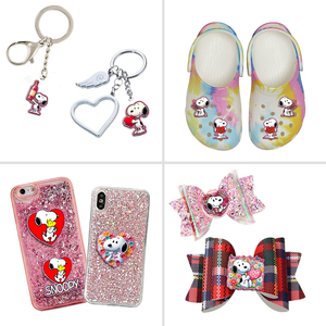 Adornos Acrílicos Planos con Purpurina de <span class=keywords><strong>Snoopy</strong></span> para el Día de San Valentín, para Lazos de Pelo, Llaveros, Fundas de Teléfono, Portacredenciales, Clips, Bolsos de Festival - Product Image 2