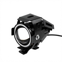 Projecteur LED U7 Super Lumineux pour Voiture et Moto, Canon Laser Stroboscopique 10W 12V 1000LM, Phare Angel Eye Universel pour Modification