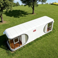 Maison conteneur capsule spatiale moderne de luxe - Villa préfabriquée modulaire mobile extérieure de haute qualité, écologique et alimentée à l'énergie solaire