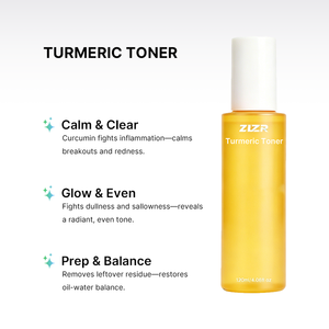 Zlzr Luxury Turmeric & Rice Anti-Acne Glycolic Acid Facial Toner for Normal/Dry Skin Refreshing Moisturizing Toner - Product Image 2