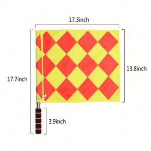 ธงผู้ตัดสินฟุตบอลแบบสองด้าน สีสันสดใส ขนาดสั่งทำได้ ปี 2024 ขายส่ง คุณภาพสูง อุปกรณ์ธงผู้ตัดสินแบบถือ - Product Image 6