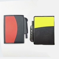 Ensemble de cartes jaunes et rouges pour arbitre de football, PVC imperméable, portefeuille portable pour arbitre, équipement