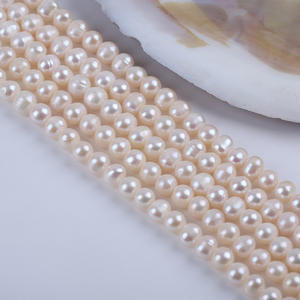Wholesale 8-9mm Freshwater <b>Loose</b> <b>Pearls</b> Semi-Finished String Punch DIY Necklace Components - Product Image 5