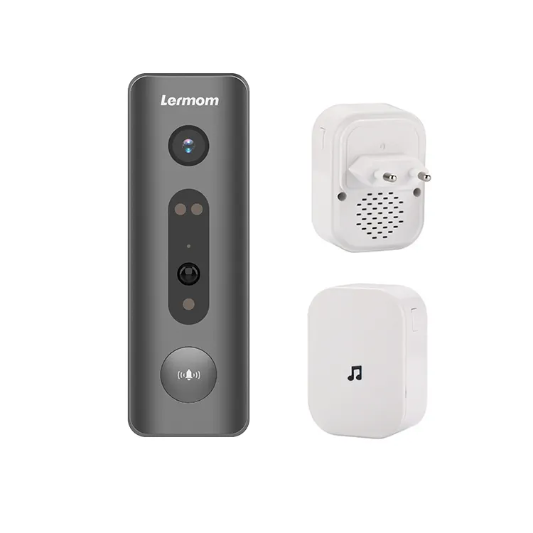 Toptan dijital interkom kamera halka kablosuz IP65 su geçirmez pil kapı zili zili Wifi Video kapı zili