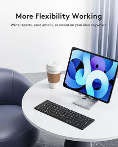 Teclado Inalámbrico Plegable Recargable Ultra Delgado, Teclado Bluetooth Plegable Compatible con Teléfonos Inteligentes y Tabletas IOS y Android - Product Image 5