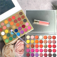 Palette de fards à paupières à marque privée, 35 couleurs, hautement pigmentées, maquillage vegan
