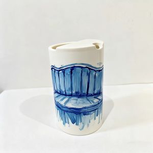 Taza de café de cerámica hecha a mano personalizada-Porcelana pintada a mano con foto personalizada para regalos de vacaciones - Product Image 3