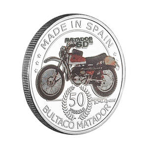 Spagna Bultaco Matador Souvenir placcato In argento moneta da collezione regalo da collezione In spagna arte moneta commemorativa - Product Image 5