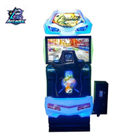 Arcadix Simulateur de conduite à monnayeur, machine d'arcade 1 joueur, jeu vidéo de course automobile 42 pouces pour centre de jeux et parc d'attractions