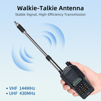 Antena Táctica Telescópica de Polarización Vertical para Exteriores, Walkie Talkie, Conector BNC 4G, Ganancia de 3.0/5.5dbi, 10W