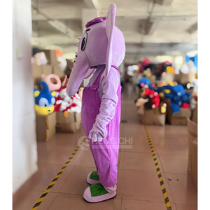 Costume de mascotte d'éléphant personnalisé pour adultes unisexe sur le thème des animaux (gorille, lion, zèbre, girafe, rhinocéros, hippopotame) pour fête, défilé, carnaval, OEM - Product Image 4