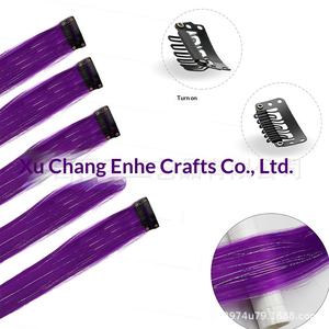 <span class=keywords><strong>Perruque</strong></span> transfrontalière pour femme, rose, monobloc, à fixer sur l'oreille, teinture capillaire, cheveux lisses, bandeau, extension de cheveux en fil haute température, invisible - Product Image 5