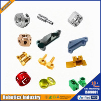 Pièces de robot en aluminium 7075 usinées avec précision sur commande OEM, 5 axes CNC, pour l'automatisation industrielle