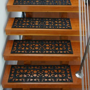 <span class=keywords><strong>Tapis</strong></span> de sol pour marches d'<span class=keywords><strong>escalier</strong></span> en caoutchouc recyclé, <span class=keywords><strong>antidérapant</strong></span> et imperméable, 3 pièces - Product Image 4
