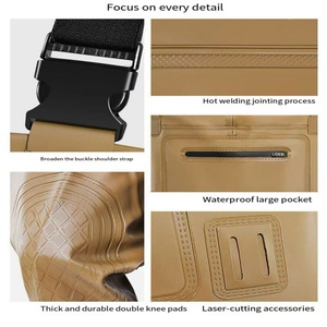 Combinaison de pêche et de travail SNEDA en PVC robuste avec bottes intégrées, imperméable, tout-en-un, pour la pêche en mer et les travaux en extérieur - Product Image 3