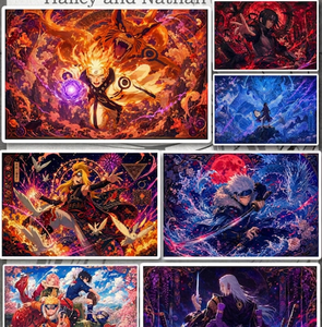 Planche d'art Anime Nijia en acrylique, carte à collectionner personnalisé<span class=keywords><strong>e</strong></span>, personnage de manga japonais, bord doré, planche Shikishi pour la décoration murale de la chambre des fans - Product Image 6