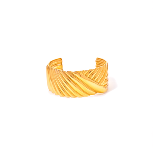 กำไลข้อมือแฟชั่น สแตนเลสสตีล 316L ชุบทอง PVD ทนทาน เป็นมิตรต่อสิ่งแวดล้อม - Product Image 2