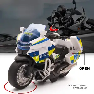 다이캐스트 장난감 자동차 1:14 스케일 오토바이 모델 빛과 소리 선물 컬렉션 합금 시뮬레이션 금속 경찰 CarModel