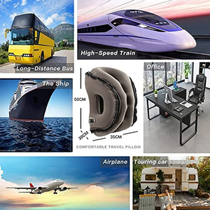 3in1 Set Multifunction Travel Pillow <b>Neck</b> Head Chin Support Inflatable Travel Pillow for Airplane Home Sleeping <b>Rest</b> - Product Image 2