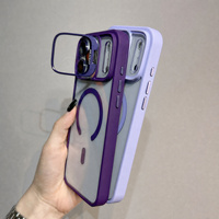 Coque de téléphone transparente en acrylique pour iPhone 11 12 13 14 15 16 17 18 Pro Max Plus 17 Air T011 avec béquille magnétique Bourgogne